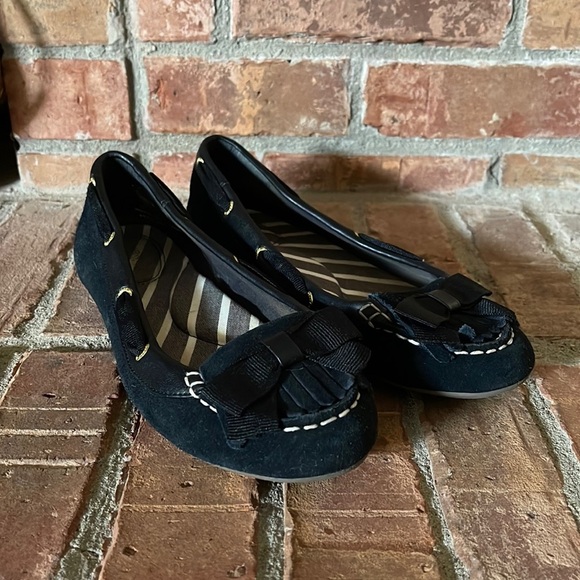 Sperry Top-Sider Brynn Black Suede Flats - Picture 1 of 8
